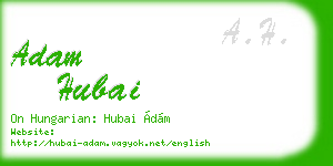 adam hubai business card